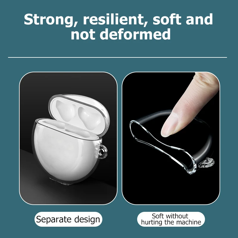 Transparent Case For Huawei Freebuds 4i 5i 3 4 5 Pro Pro2 Clear TPU Shockproof Protective Cover For Freebuds Earphones Shell