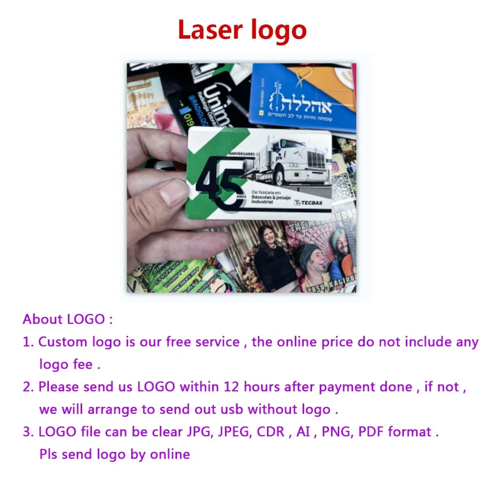 50 Buah/Lot Logo Gratis Kapasitas 100% 4GB 8GB 16GB 32Gb Kartu Kredit USB Flash Drive Logo Kustom Flashdisk Kreatif Kualitas Terbaik