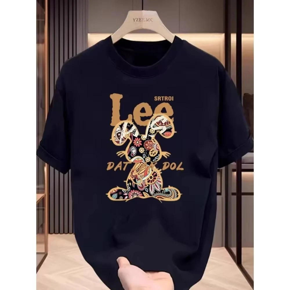 

Graphic Print White & Black T-shirts Men's Women's Plus Size Casual Short Sleeve O Neck Cotton Tee Luxury Brand High End Unisex