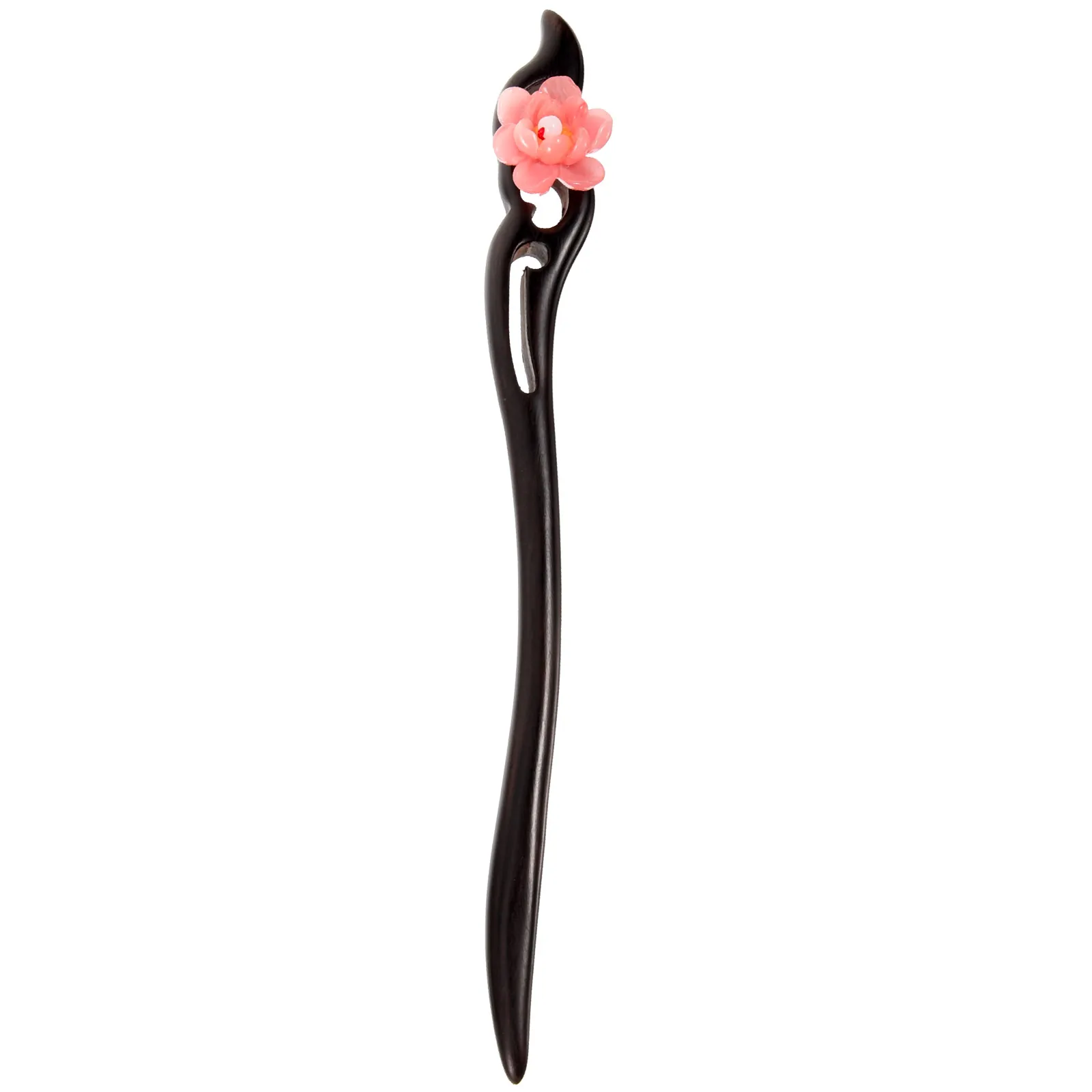 

Ancient Chinese Hair Chopsticks Black Ebony Flower Decorative Women Durable Fine Texture Hair Sticks Buns Accessories