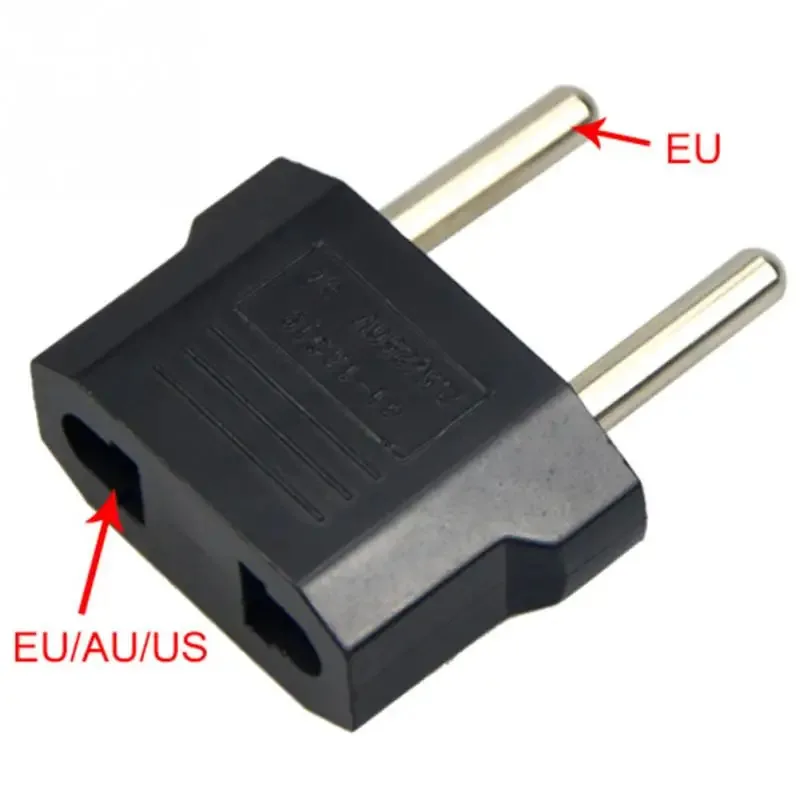 EU Plug Adapter 2 Pin to EU 2 Round Pin Plug Socket Input AC 110V-250V 10A Travel Plug Converter Power Adapters 220V
