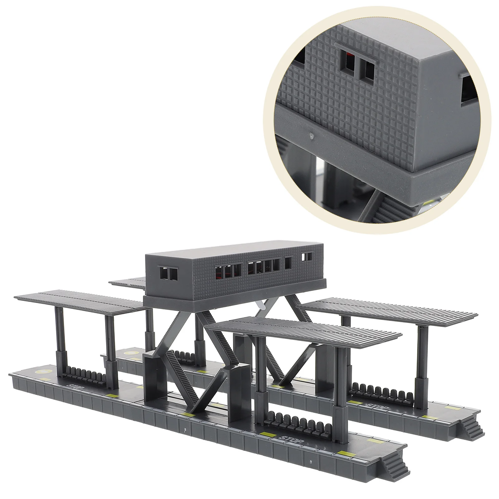 

1 set 1 Set Train Platform Assembly Kit Kids Diy Railway Footbridge Plastic Diorama Scenery Decor Sand Table Accessories For