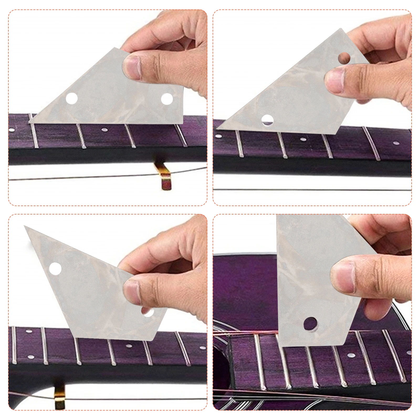 

Guitar Neck String Action Gauge Professional Metal Measuring Ruler Guitar Truss Bar Adjustment Inspection Tool