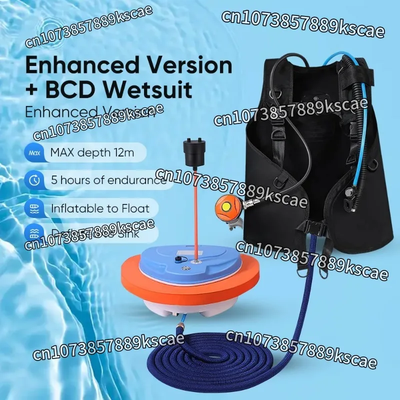 Snorkel Equipment 12M Mobile Ventilator Tankless Waterproof Portable Rechargeable 3.5-5 Hours UnderwaterScuba Diving