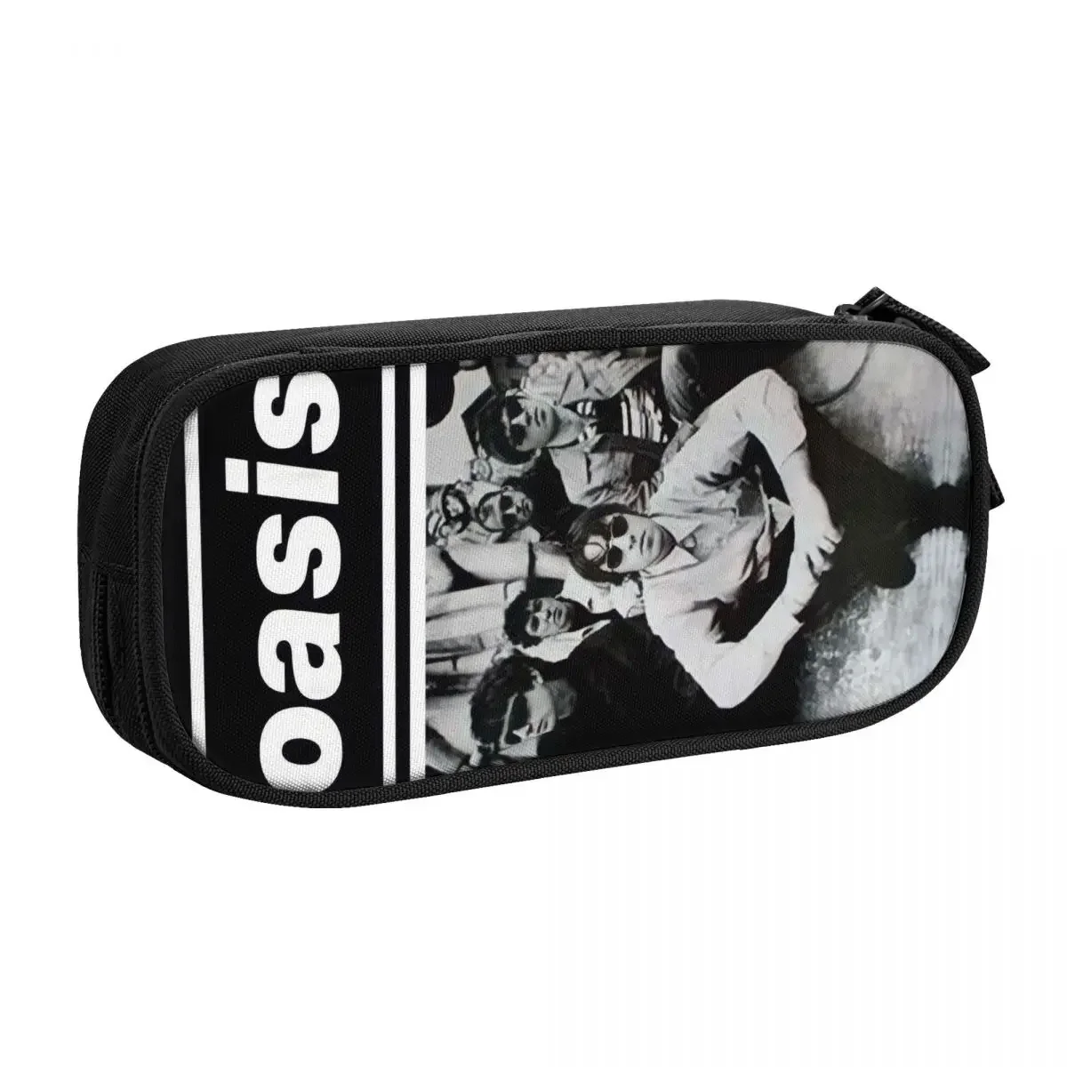 Custom Retro O-Oasises Korean Pencil Case Boy Girl Large Capacity British Rock Poster Pencil Bag Pouch Students Stationery