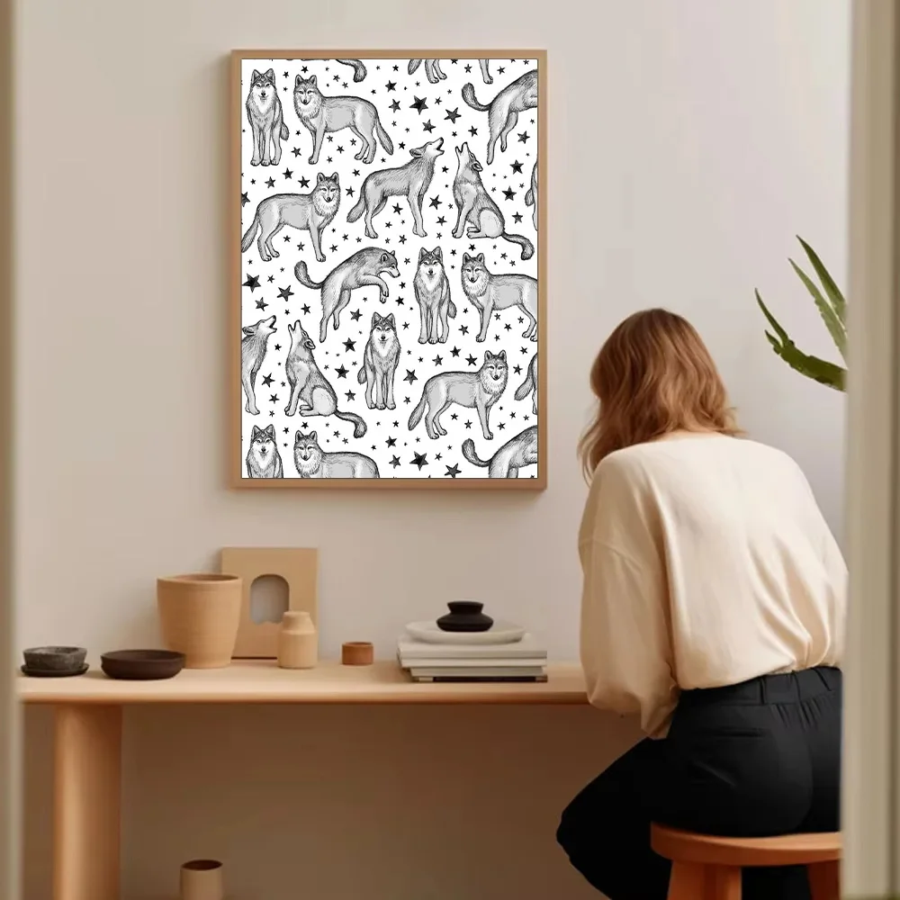 غير المؤطرة خمر دودة الكتب التنين قماش جدار الفن الخيال ديكور ديكور المنزل هدية أنيمي المشارك غرفة الديكور جمالية باردة #5