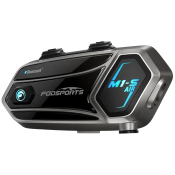 Fodsports M1-S AIR moto interfono casco auricolare Bluetooth, interfono BT 5.0, Radio FM, 3 effetti sonori, condivisione musicale, tipo-C