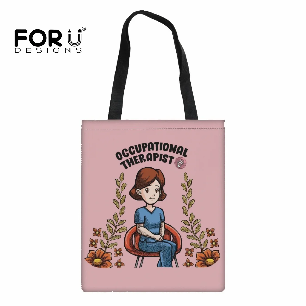 

FORUDESIGNS Beach Canvas Tote Bags For Women Occupational Therapist Tote Bag Aesthetic Shopper Bag Handbags Tote For Women