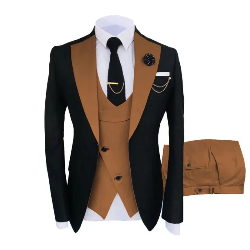 Trajes de tres piezas para hombres, trajes de negocios informales, Comercio Exterior, prefabricados