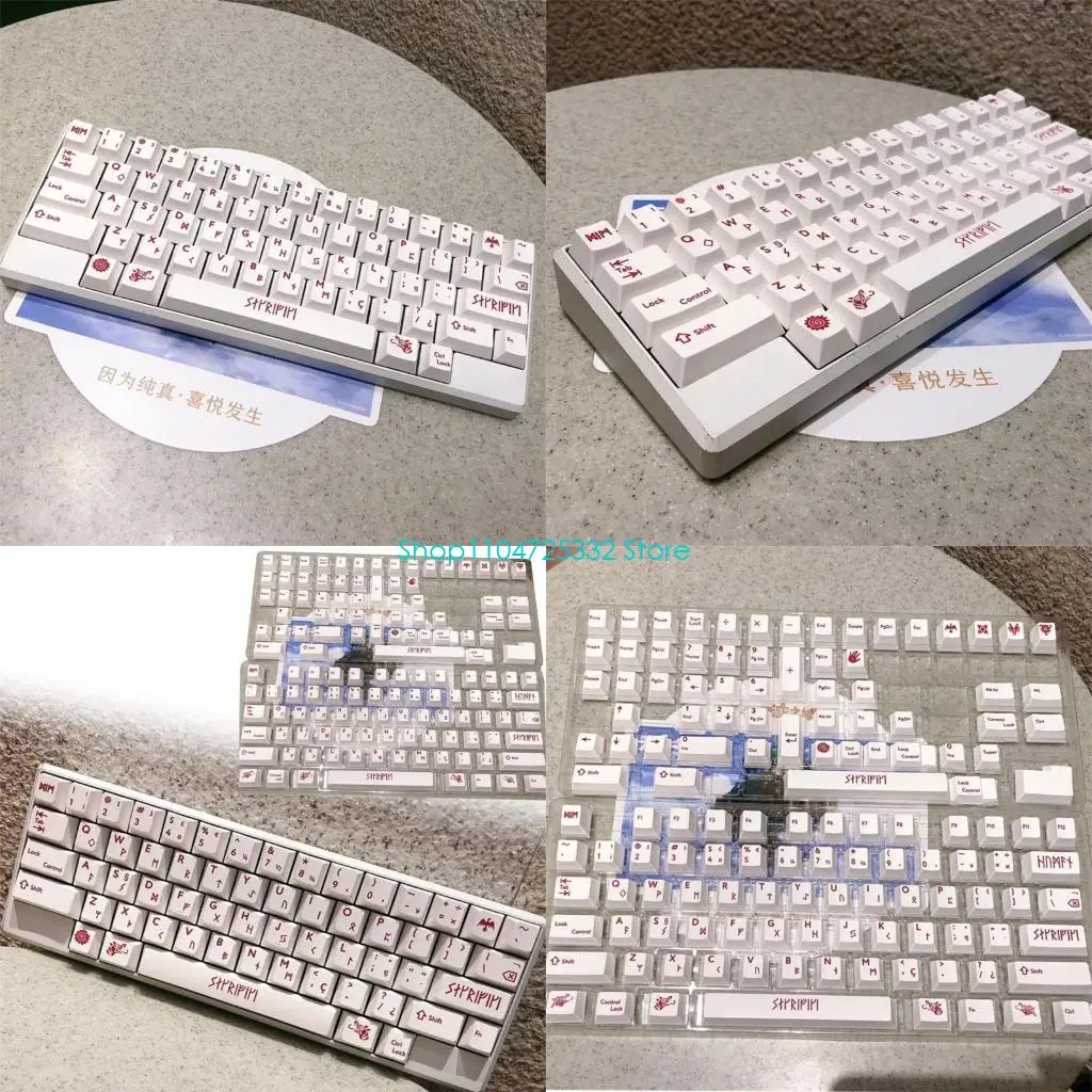 

P5EA 132 клавиши, колпачки для ключей с кровавым жертвоприношением, набор колпачков CherryProfile для сублимации из толстого ПБТ