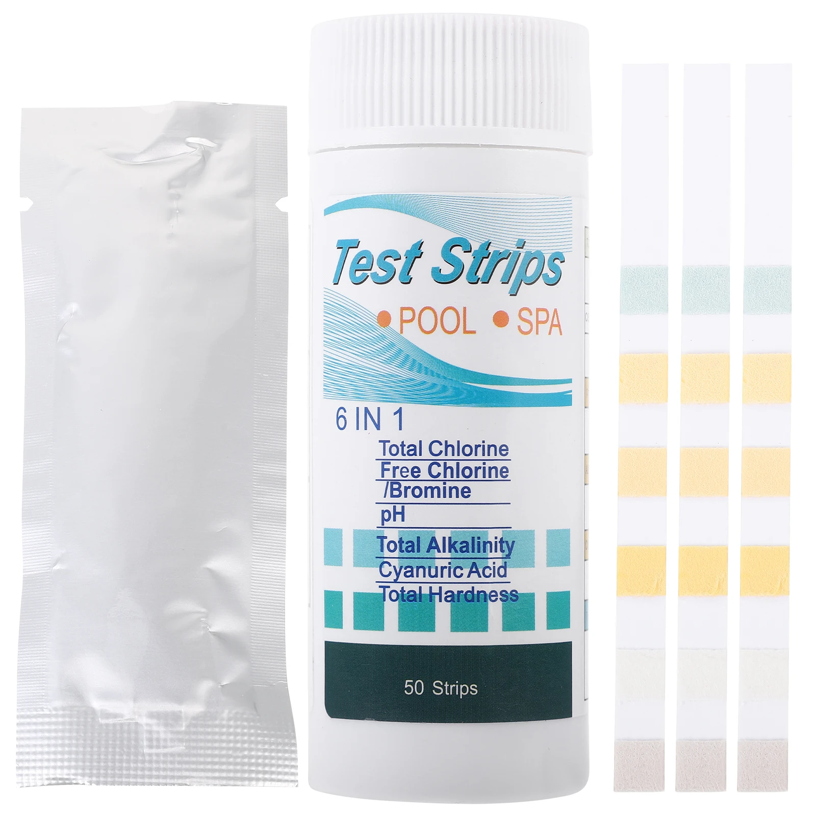 

50pcs Test Paper For Pool Water Quality Testing Ph Chlorine Strips Fast Results Swimming Pool Spa Fish Tank Instrument Meter