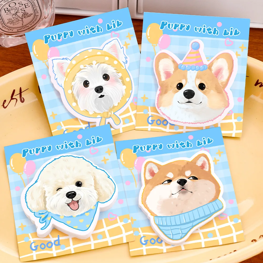 

5 шт./лот, милый мультяшный щенок, блокнот, липкие заметки, милый Тедди, корги, Сиба-ину, Вест, Хайленд, наклейка для домашних животных, собак, детские школьные принадлежности