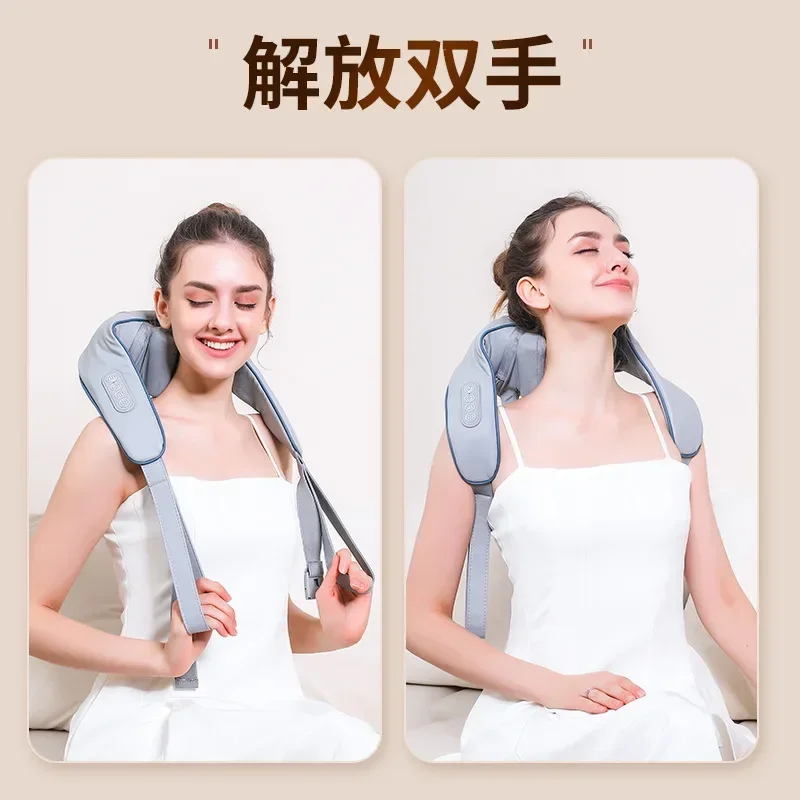 Walking Horse Trapezius Massage Shawl Neck Massage Electric Hot Compress Kneading Shoulder and Neck Brushless Massager