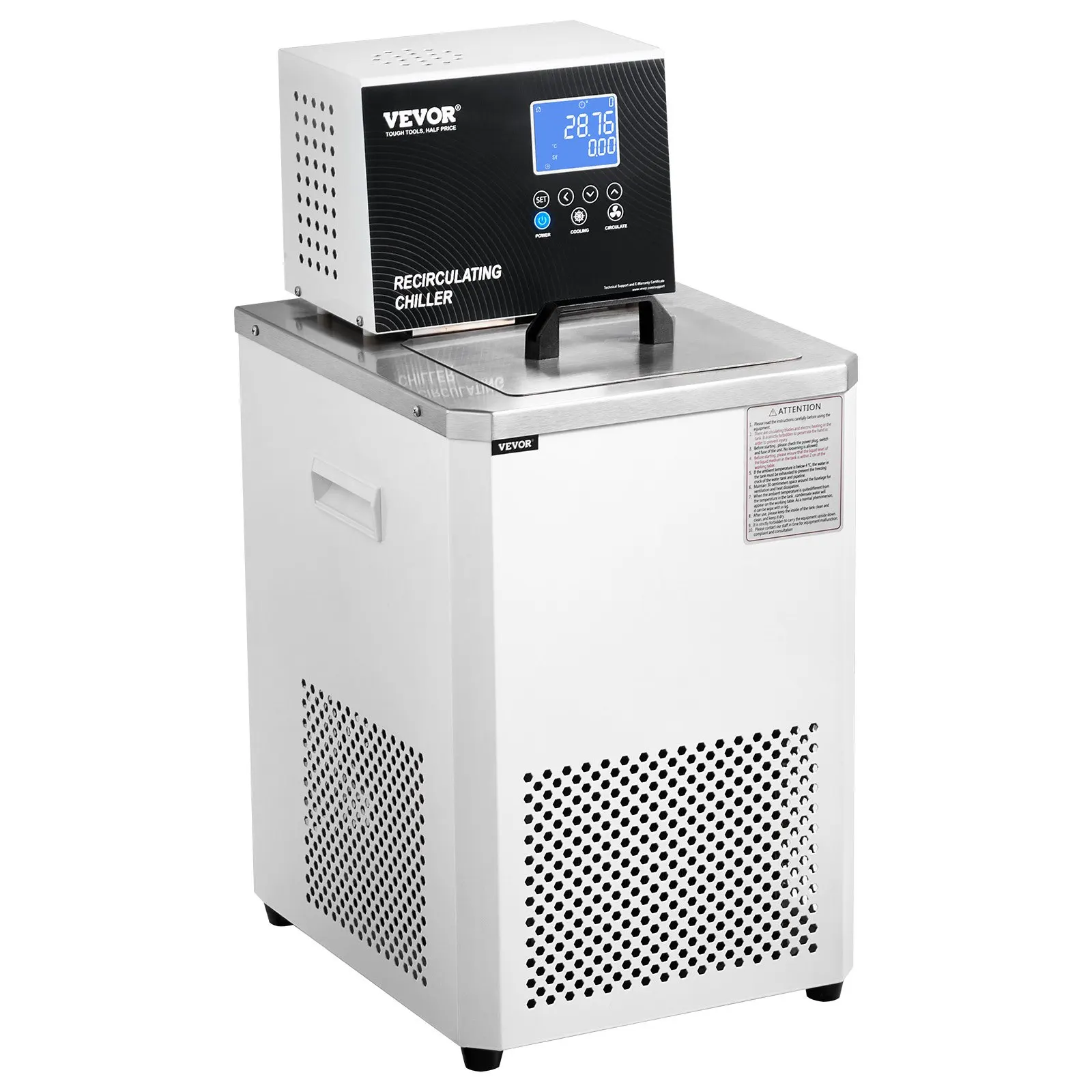 

Laboratory Chiller Circulator, 6L Chiller Lab Low Temperature Cooling Liquid, 23°F-212°F Circulator Pump Chiller, LCD Display,