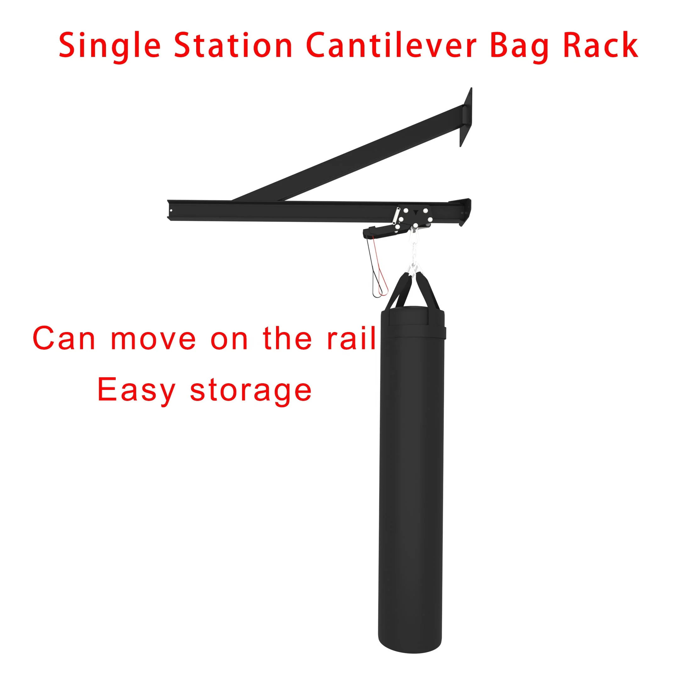 

PU Punching Bag Rail Rack Straight Bending Space-Saving Heavy Boxing Training Hanger
