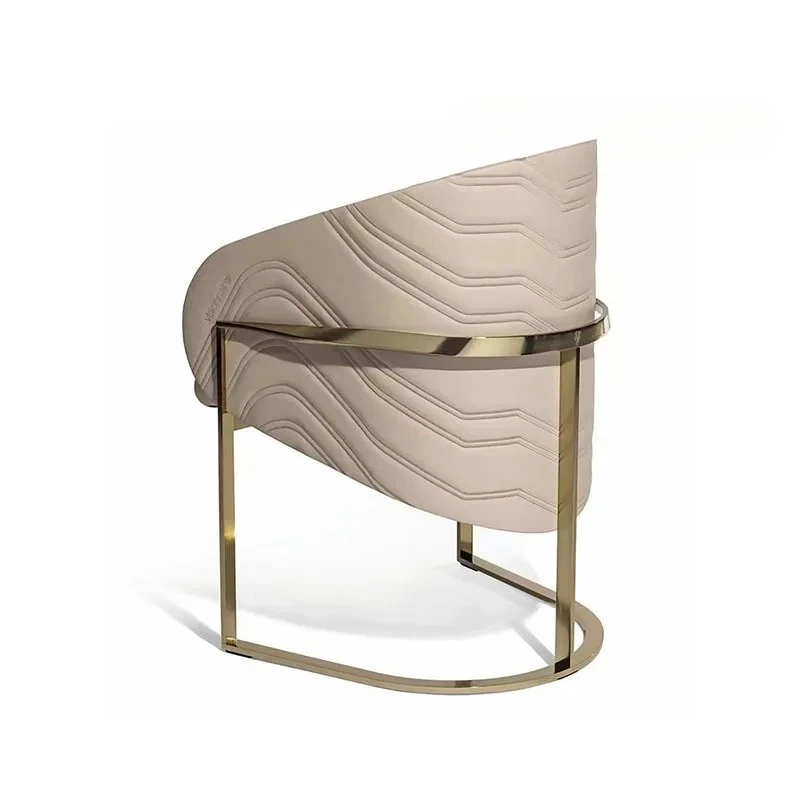 Light luxury leather dining chair bedroom premium makeup stool modern minimalist personalized living room leisure chair