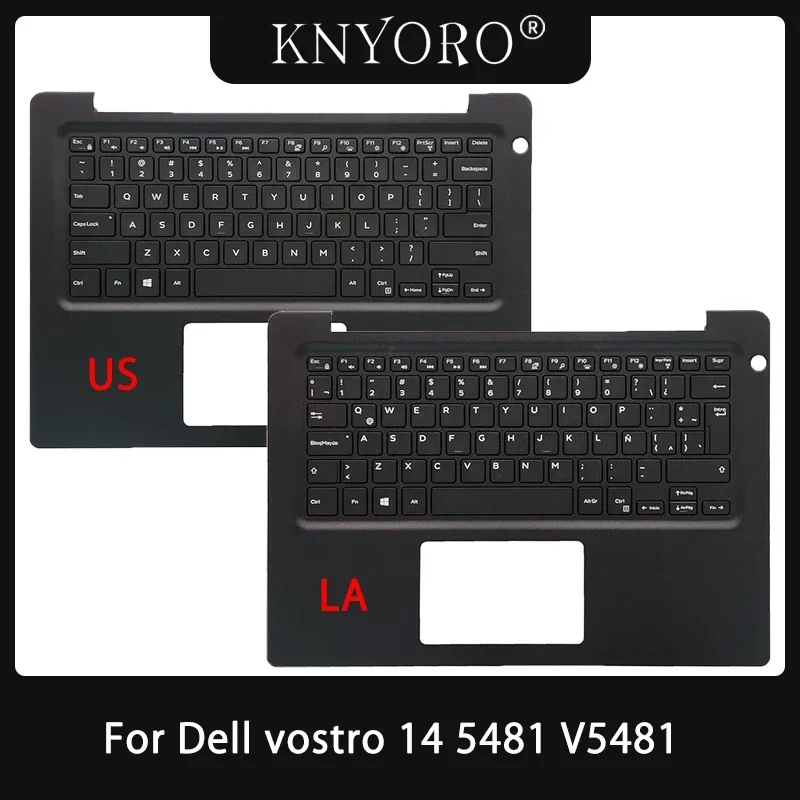 

New US Japan Latin Keyboard for Dell vostro 14 5481 V5481 Laptop Palmrest Upper Cover Top Keyboard Case Replace 0H52M6 0PTXV1