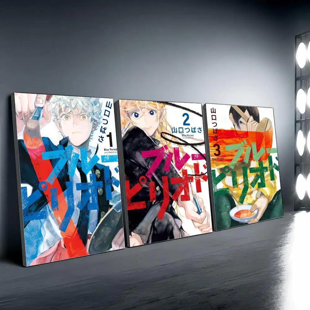 Anime B-blue Period Poster Vintage Wall Art Aesthetic Room Decor Print Living Room Bedroom Home Decoration