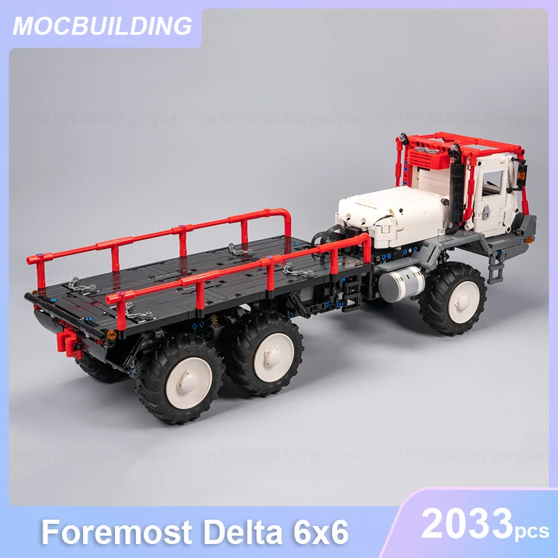 Foremost Delta 6x6 Articulated Truck Model MOC Building Blocks DIY Assemble Bricks Transportation Creative Toys Gifts 2033PCS