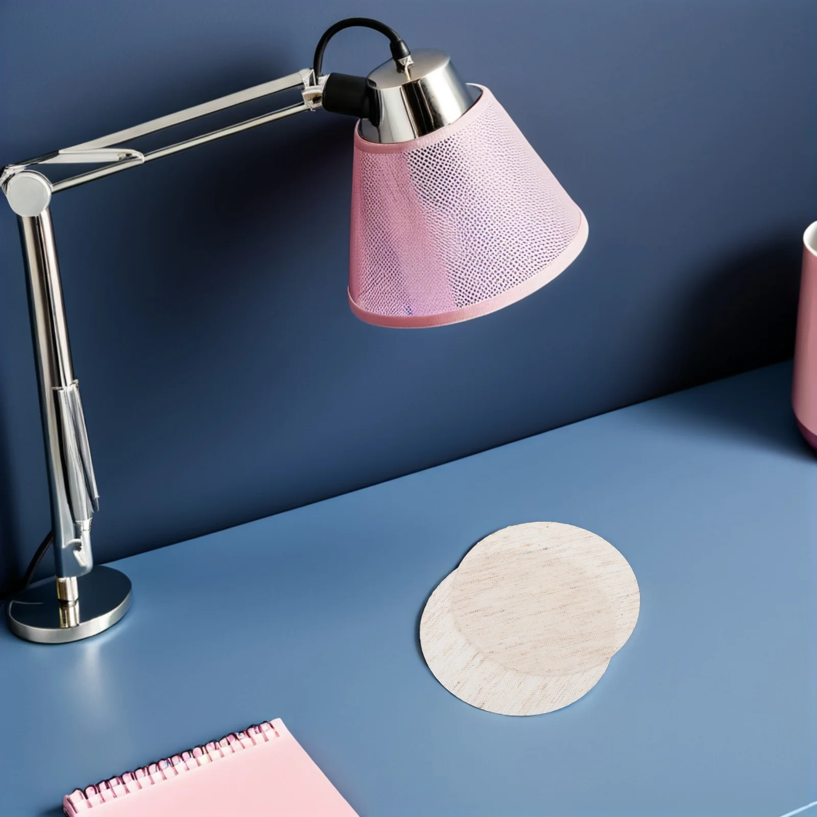 

2pcs Round Lamp Shade Diffuser 10Cm Fabric Light Cover For Ceiling Bedroom Softening Glow High-Temp Resistant Easy Install