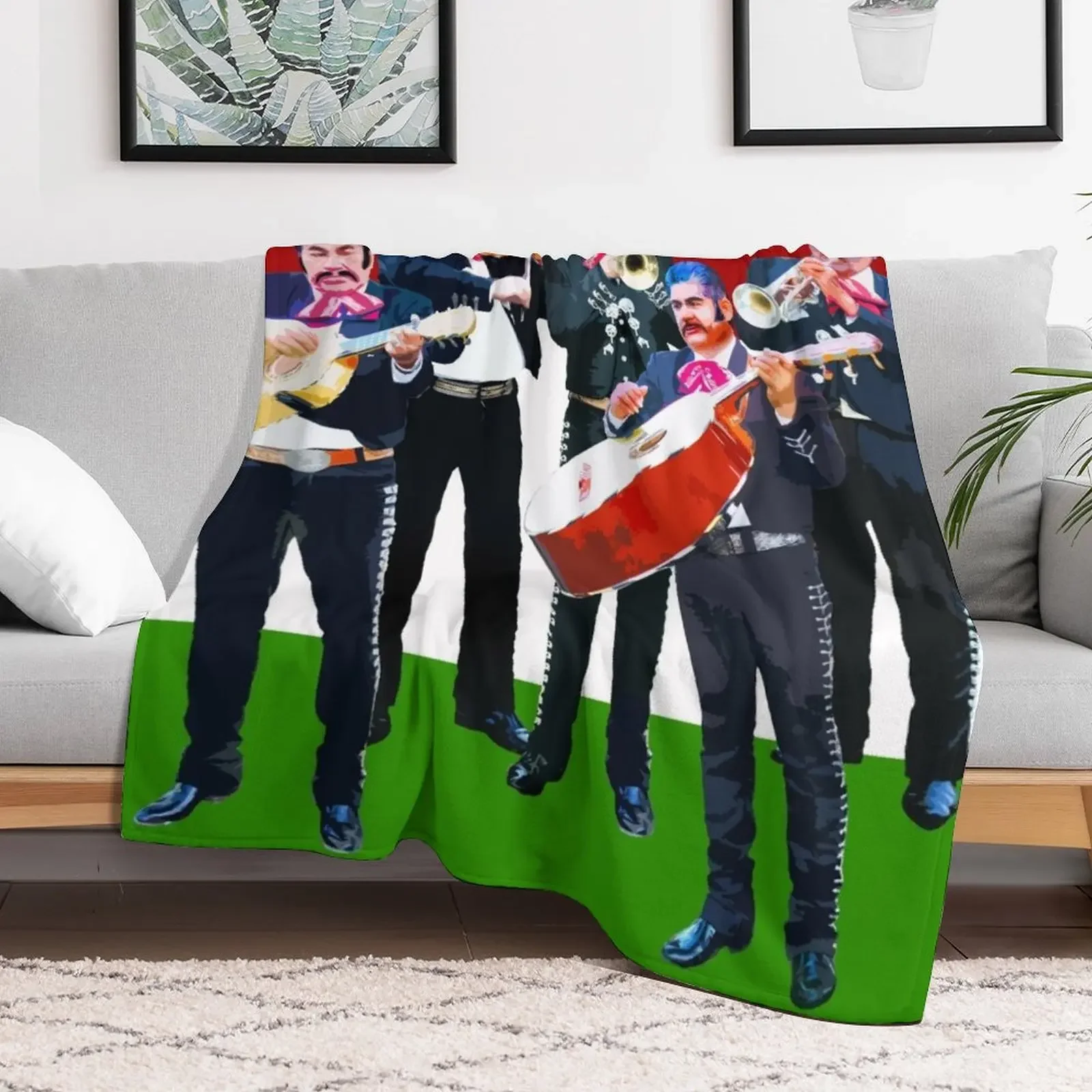 Mexican Mariachi Band Throw Blanket Hairys Bed Sofas Blankets