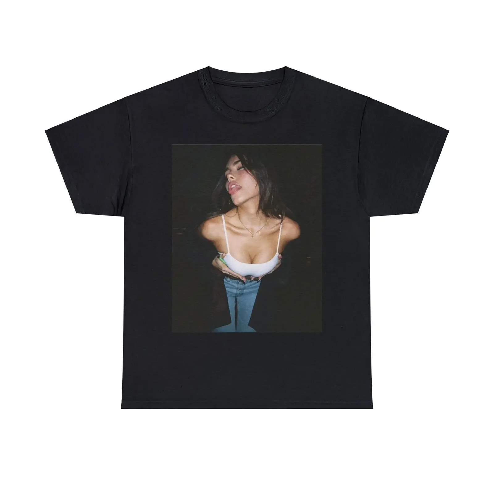 Cotton Tee Madison Beer  harajuku Warm girls short-sleeved lightweight comfortable fashion top