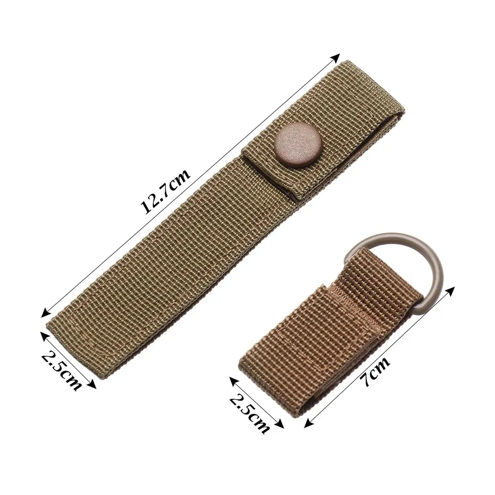 1Pc Nylon Molle Ribbon High Strength Hanging Webbing Buckle Key Hook Clip Belt Hooks Hiking Climbing Carabiner