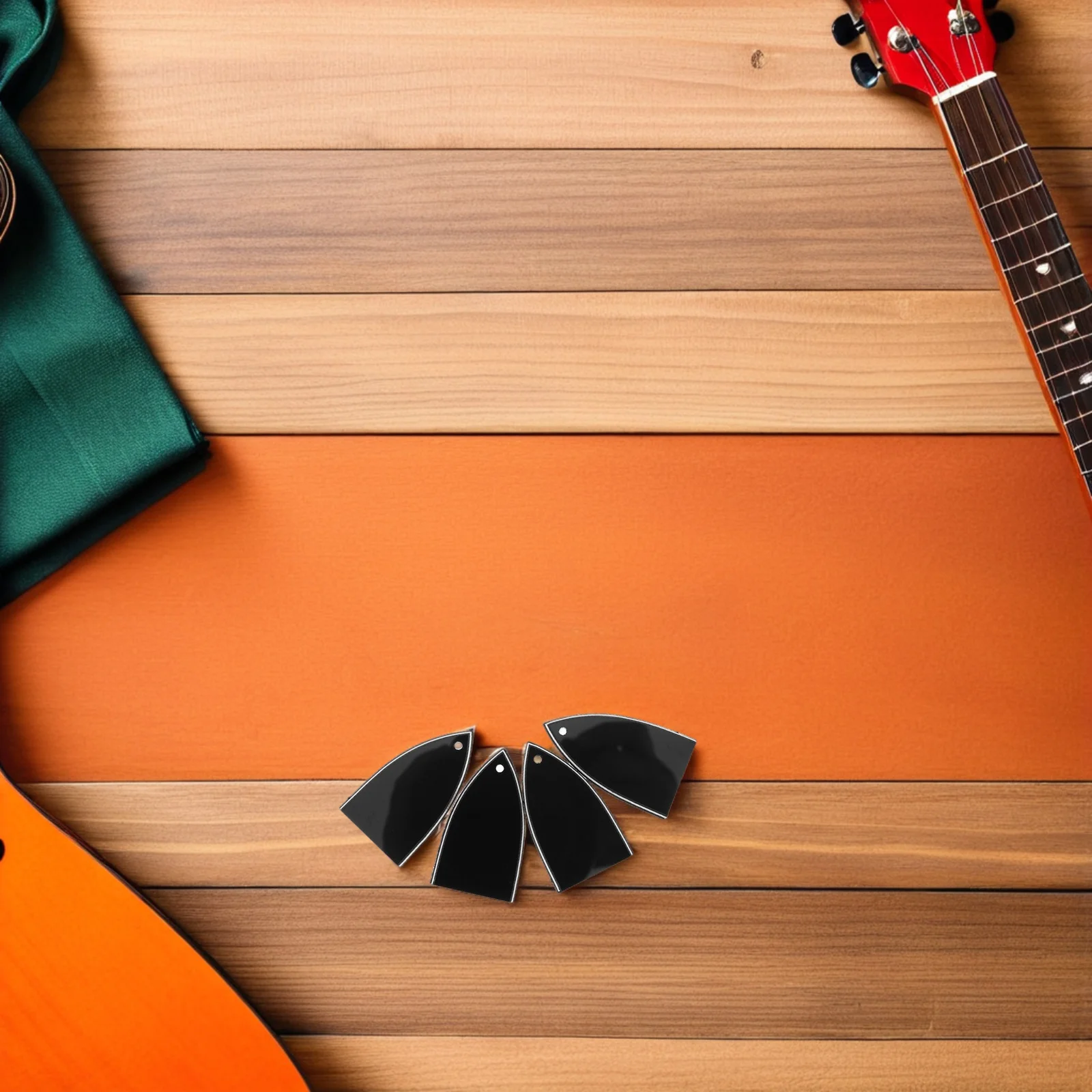 Accesorios para bajos eléctricos, cubiertas de varilla de armadura para guitarra, repuesto de placa de esquina de punta de 1 orificio, afinación de protección de cuello de plástico, 8 Uds.