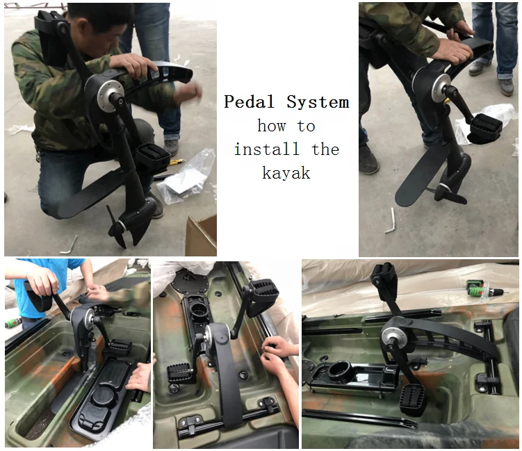 Aluminum Plastic Sailing Outdoor Foot Pedal Drive System Fishing Kayak