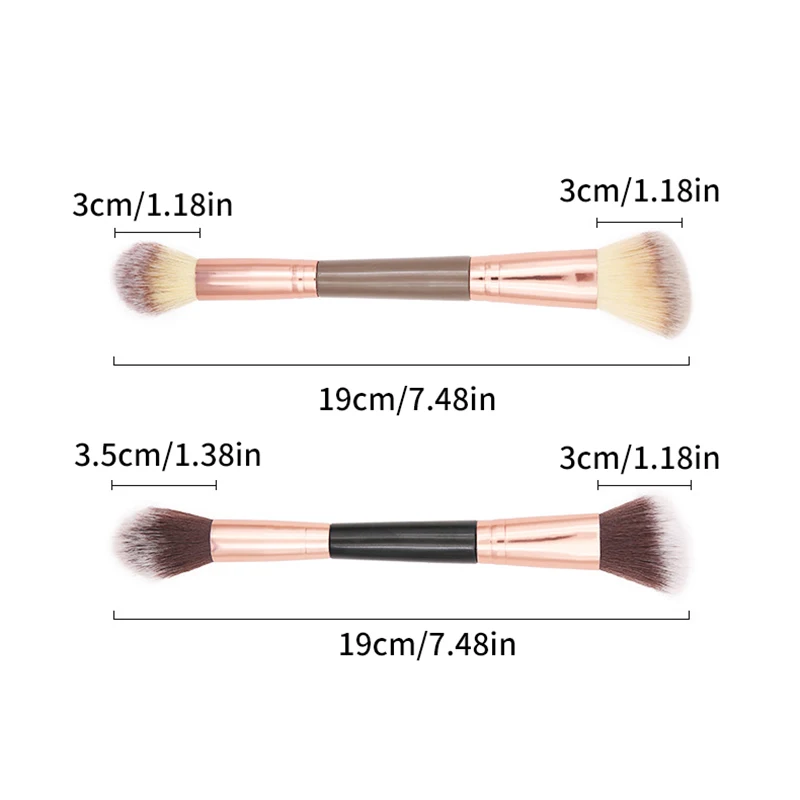1 Pc Double Ended Contour Brush Sculpting Brush Powder Blush Brush Makeup Brushes Cosmetic Tools Facial Brush