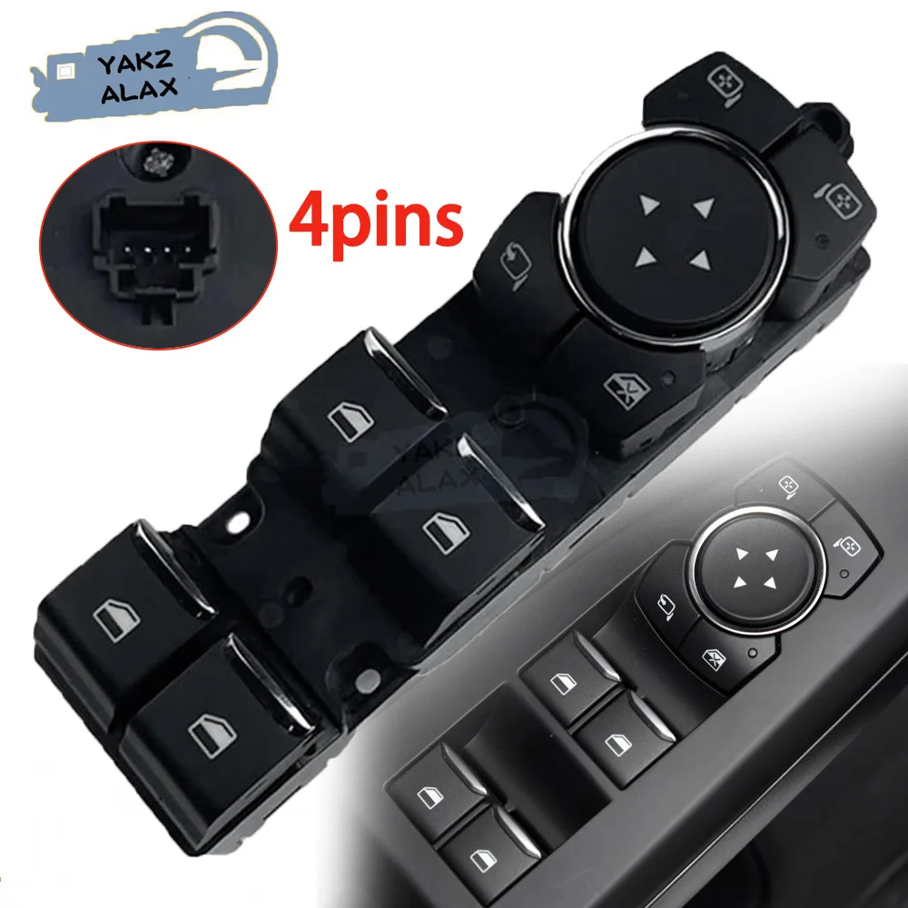 

For Ford Focus 2019 2020 2021 Window Control Switch 4Pins Front Left Driver Side Controller Glass Regulator Button M1BT-14540-DC