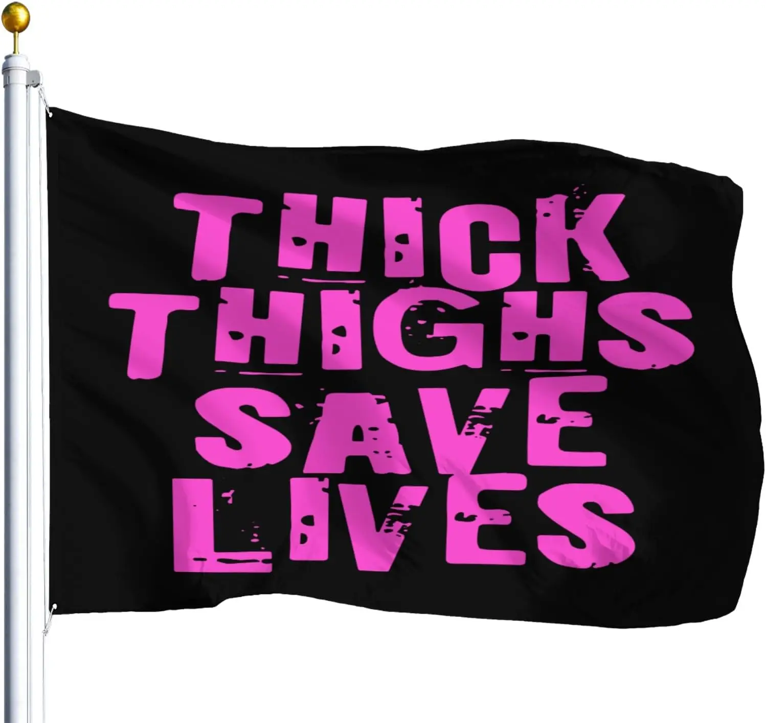 Flagicts 100% Polyester Thick Thighs Save Lives Flag
