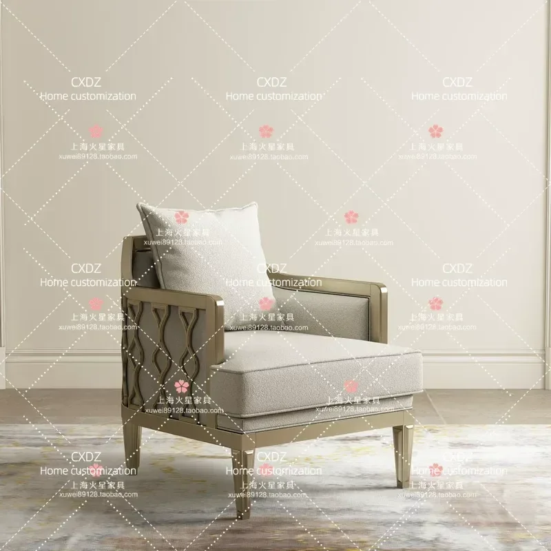 Light Luxury Sofa Simple Small Apartment Living Room Solid Wood Fabric Sofa Combination Double Three Seater
