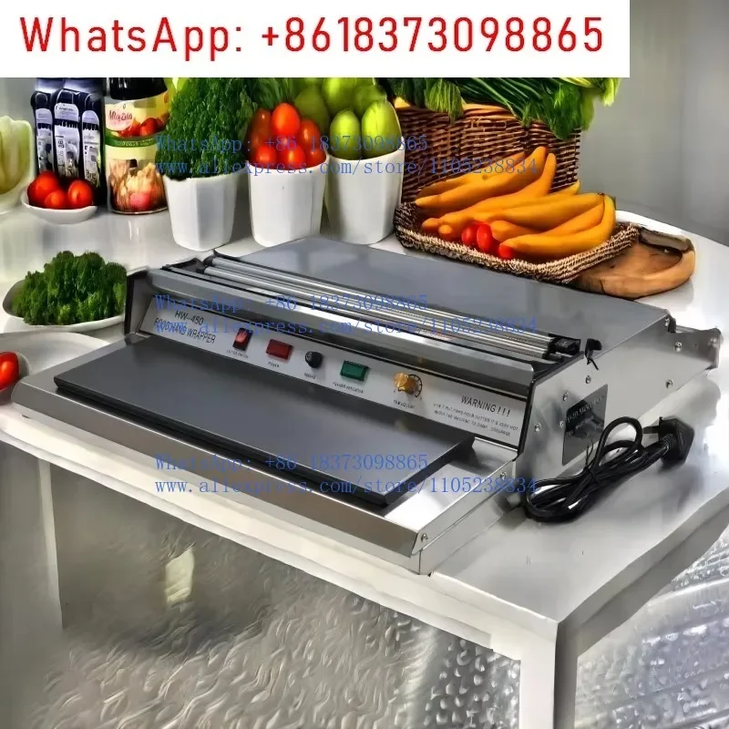 Wrapping Machine Supermarket Manual Food Preservative Film Hand Fresh Fruit Vegetables Plastic Wrap Sealing and Cutting Maker