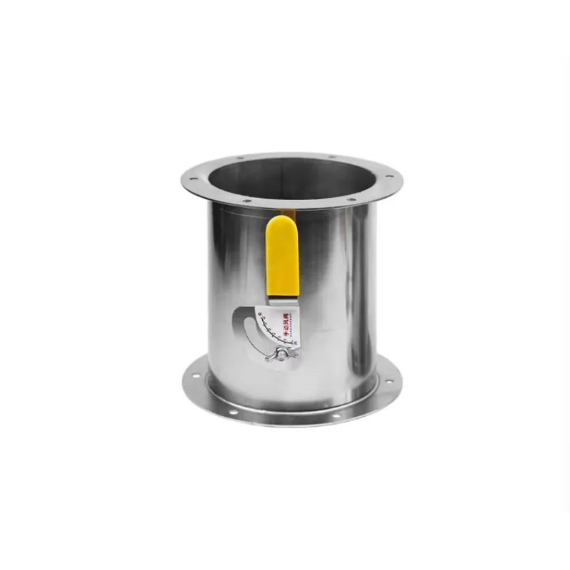 Industrial HVAC Galvanized Steel air Damper  Duct Splitter 3 Way Pipe Connector T Shaped  Connector Damper