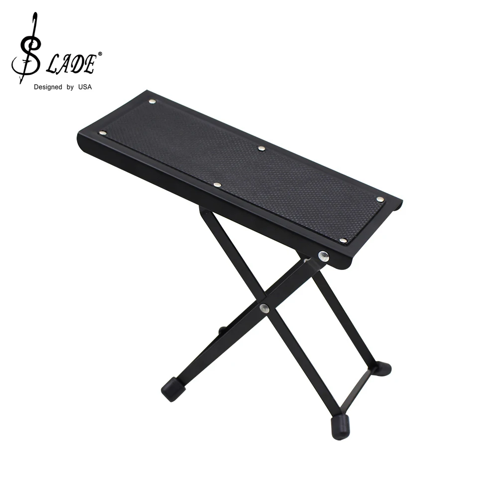 SLADE Guitar Footrest Pedal Support Utility with Adjustable Height Non-Slip Pads Guitar Neck Rest Support Foot Stool Accessories