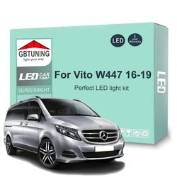 14Pcs LED Interior Light Bulb Kit For Mercedes Benz Vito W447 2015-2019 Car Accessories Canbus Dome Trunk Indoor Signal Lamp
