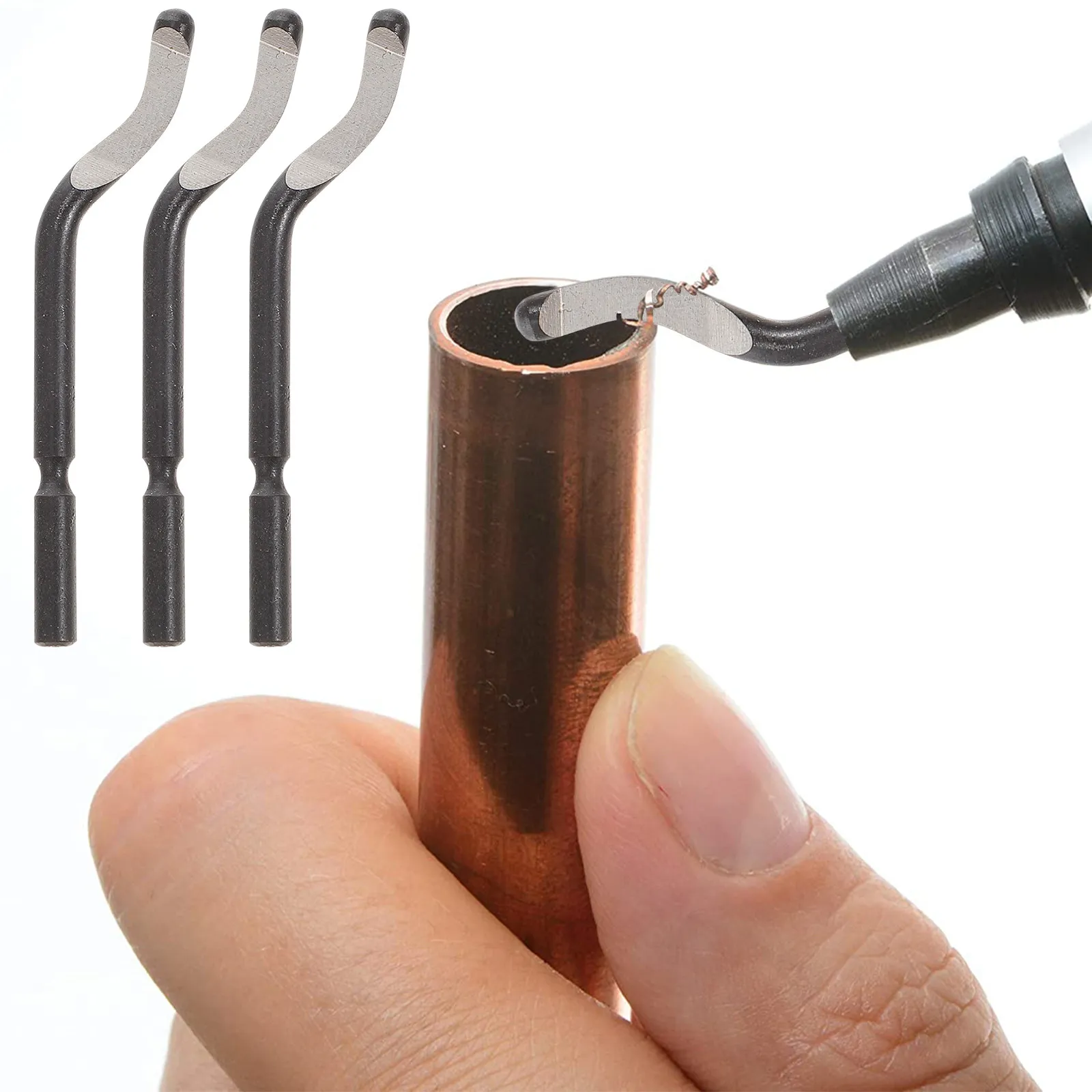 10Pcs Rotary Deburring Blades Set Strong Wear Resistant Tools for Metal Plastic Copper Burr Removal Copper Deburring Tool - view 3