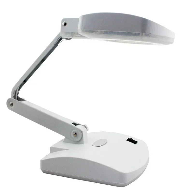 

3X 8X 56LED Newspaper Reading Magnifier Magnifying Glass with Led Lights Repair Electronic Mobile Phone Motherboard Folding Lamp