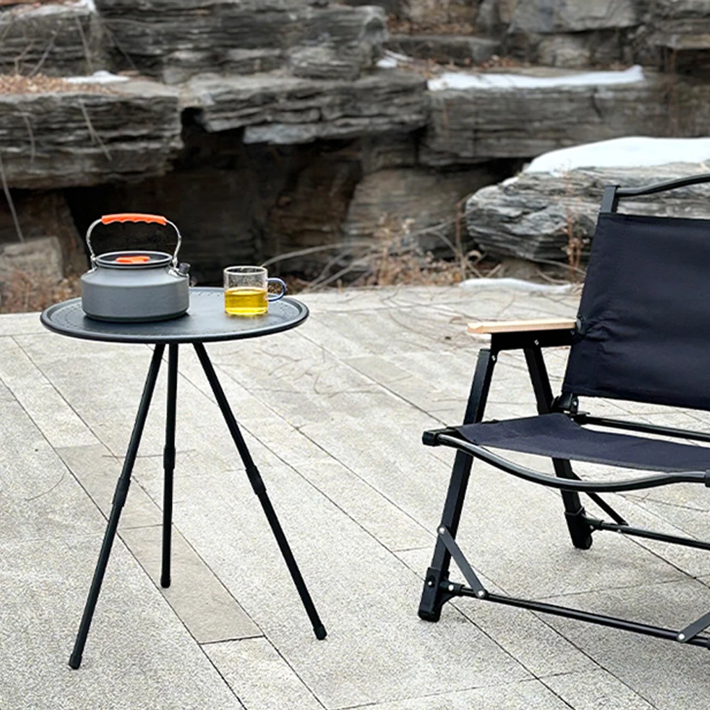 

Новый портативный стол для пикника и кемпинга, регулируемый маленький круглый стол, уличный складной стол из алюминиевого сплава, легкий журнальный столик