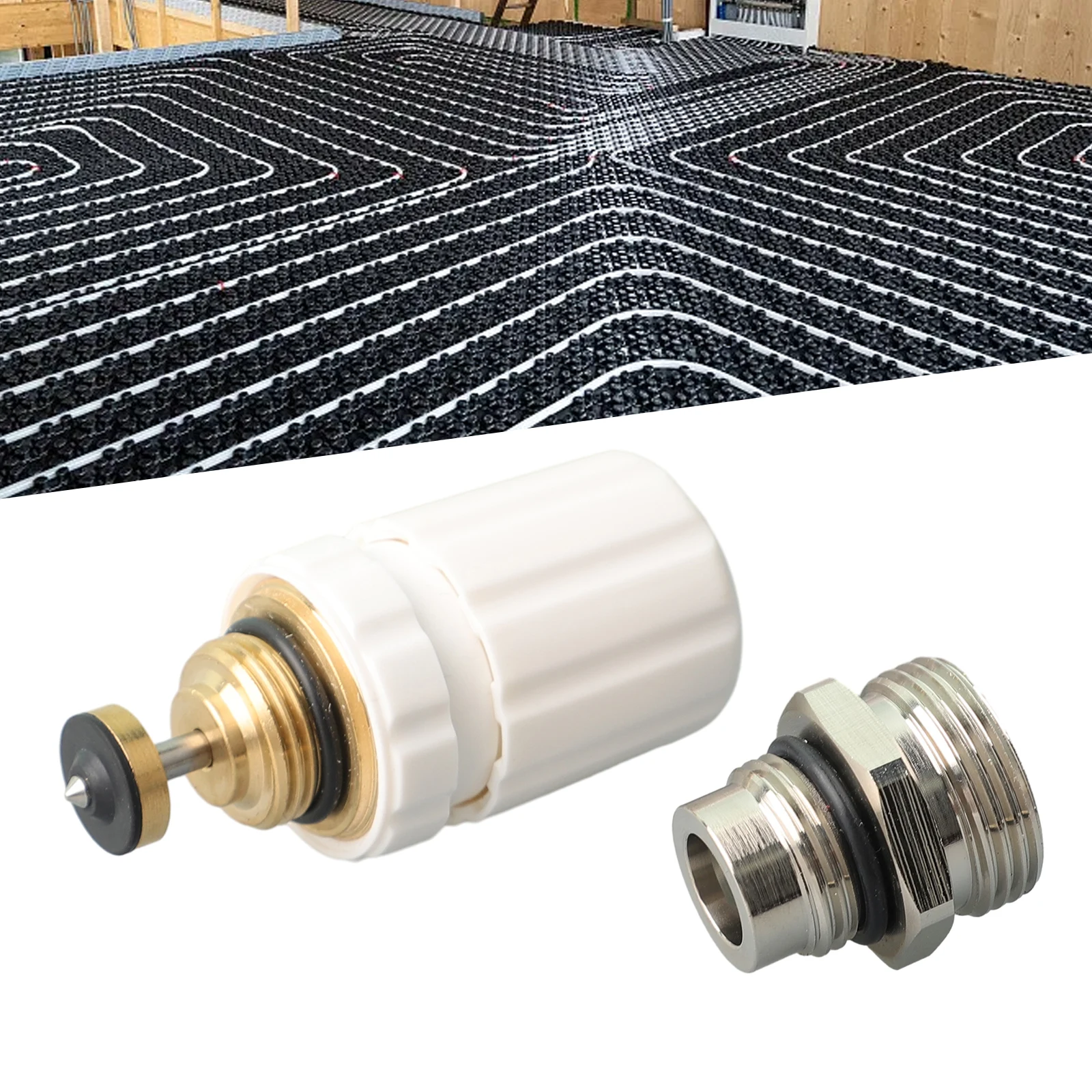 Long Life And Durability Valve Insert For Underfloor Heating Spreader And Heating Circuit Distributor ABS+brass G1/2xG3/4（mm）