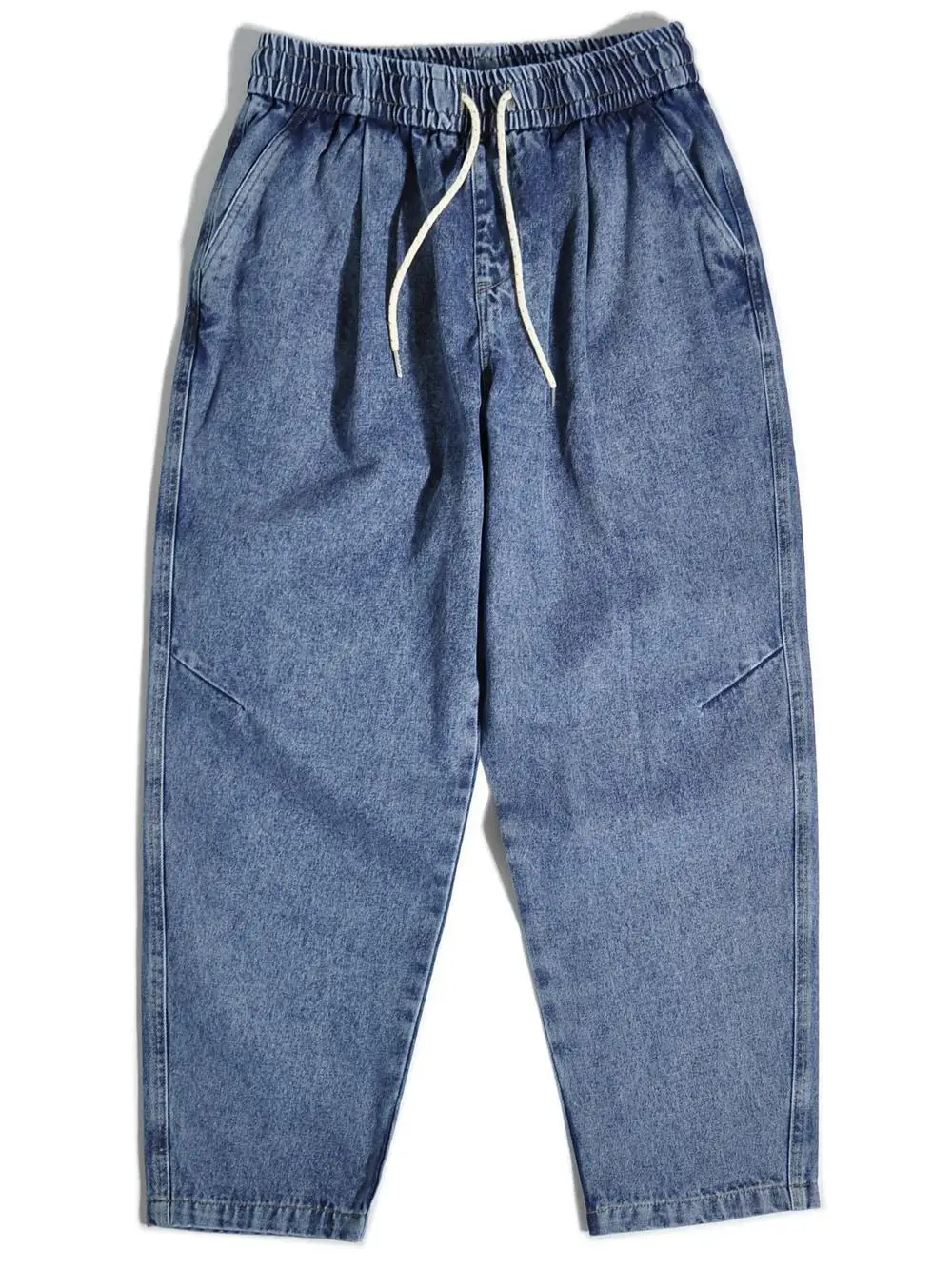 

Ретро-джинсы в японском стиле, свободные, широкие, прямые, повседневные, длинные брюки, с двойными складками, на эластичной резинке, в стиле Cone ape