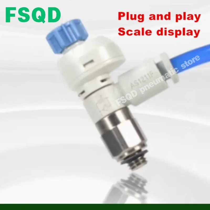 AS Speed Controller Intake Throttle Valve AS1211FS-M5-04 06 AS2211FS-01-04S 08S 10S AS3211FS-03-06S AS4211FS-04-08S With Scale
