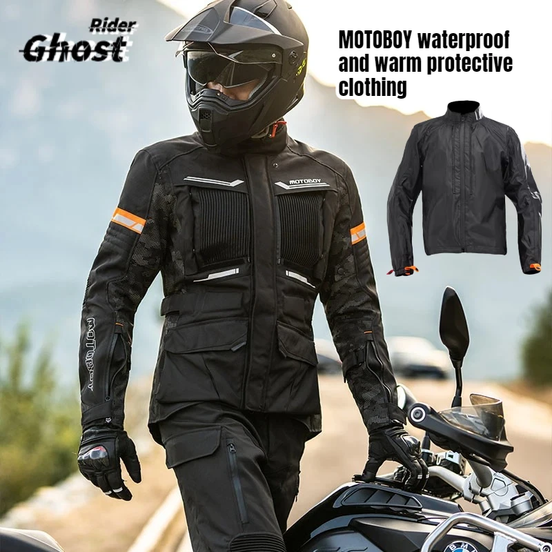 

Off-road Motorbike Jacket Pants Waterproof Windproof Warm，CE Protective Gear Size M-5XL，Motocross Riding Clothing Chaqueta