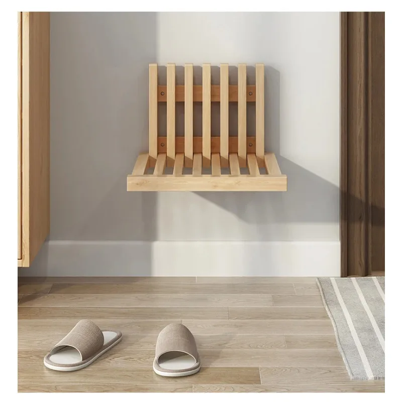 Wall-mounted Folding Stool Porch Chair Shoe Changing   Household Door Shoe Cabinet Shoe  Bathroom Stool