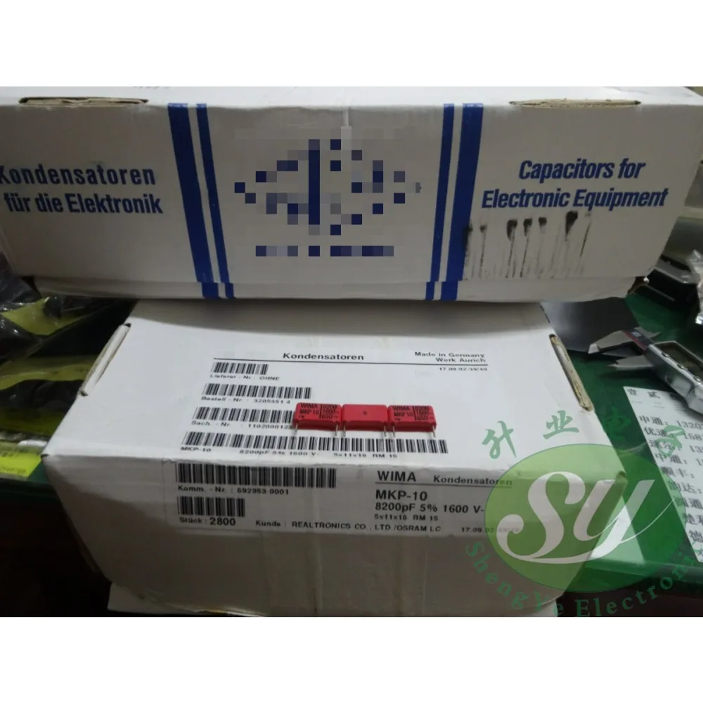 

10PCS MKP10 0.0082uF/1600V 8.2nf 8200pf 8n2 822 Brand new 15mm film capacitor