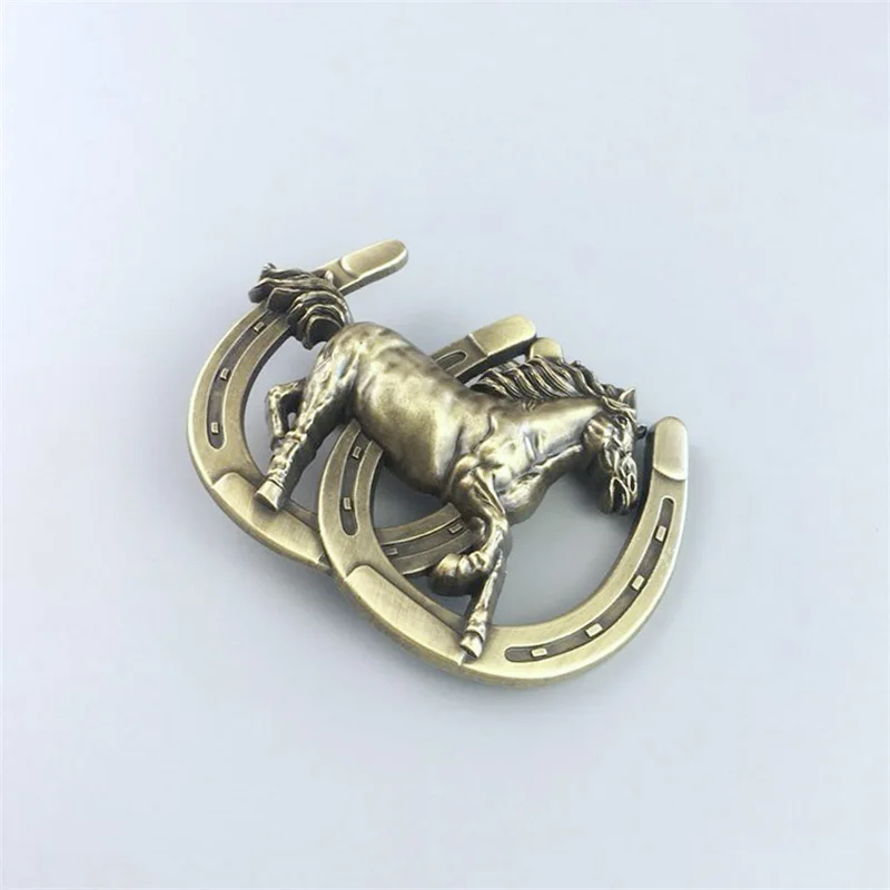Fibbia per cintura occidentale a ferro di cavallo placcata in bronzo antico, disponibile anche negli Stati Uniti Gurtelschnalle Boucle de ceinture