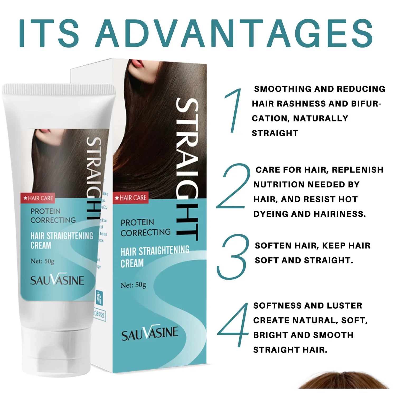 Keratin Straight Hair Cream  Smoothe Hair Improve Hair Quality Reduce Dryness Provides Permanent Care