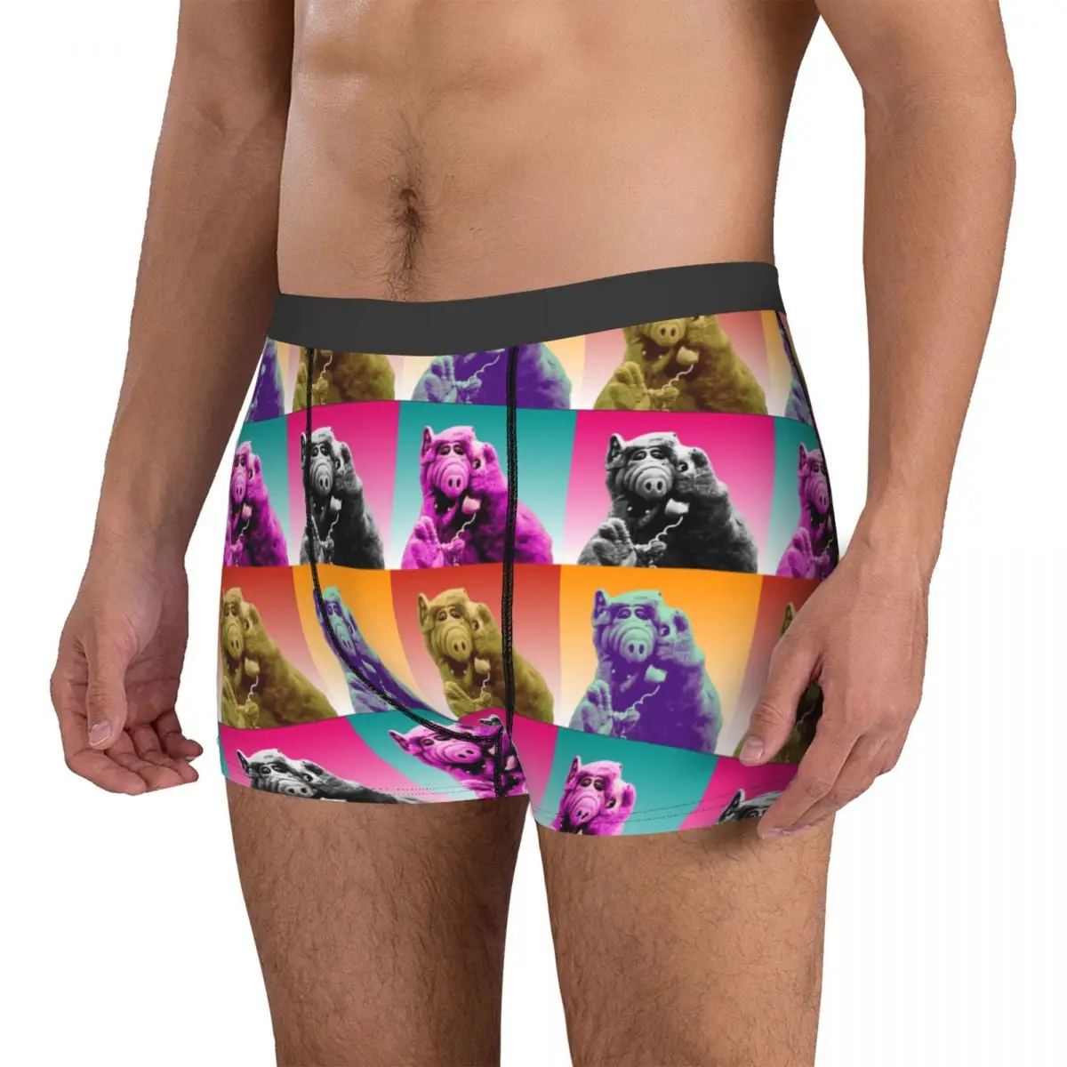 Sexy Men's Boxer Briefs Alf Squares Si Fi 6 Underclothing Autumn Wearable Funny Humor