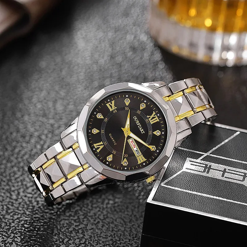 

UTHAI Watches for man Fashionable Night Light Waterproof Dual Calendar Quartz Watch Light Luxury Clock Gift Men Watch CQ381